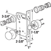 Prime-Line 2-1/2 in. Backset, Entrance Mortise Lockset, Wrought Solid Brass, Left Handed Single Pack SE 27570